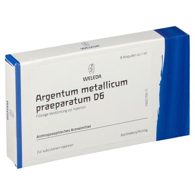 Argentum Metallicum praeparatum D 6 Ampullen 8 St Image