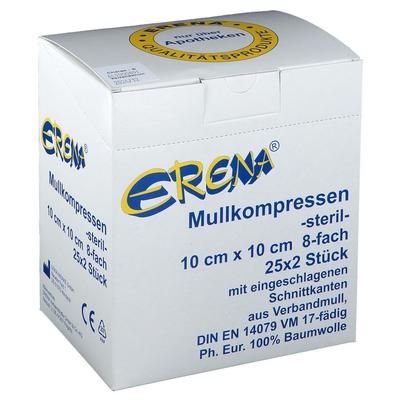 Erena Mullkompr.10x10 cm steril 8fach 25x2 St Kompressen Image