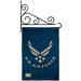 Breeze Decor American Air Force 2-Sided Burlap 19 x 13 in. Garden Flag in Blue | 18.5 H x 13 W in | Wayfair BD-MI-GS-108053-IP-DB-03-D-US11-AF