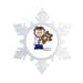 The Holiday Aisle® Personalized Friendly Folks Cartoon Snowflake Future Doctor Christmas Holiday Shaped Ornament Plastic in Blue/Brown | Wayfair