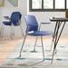 Upper Square™ Wille 4 Leg Stackable Chair Plastic/Acrylic/Plastic/Metal in Blue | 31.7 H x 25 W x 20.5 D in | Wayfair