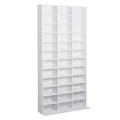 528 DVD/1116 CD Adjustable Storage Rack Shelf Book Display Tower Wood Unit Living Room (White)