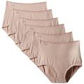 Playtex Women's Pure Cotton Maxi 6 Pack Brief, Beige (Skin), 3XL UK