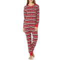 Little Blue House by Hatley Baby Bear & Moose Family Onesie, Red (Adult Union Suit-Moose Fair Isle 600), Small (Size:Small)