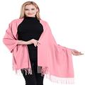 Pink 100% Cashmere Shawl Pashmina Scarf Wrap Stole Hand Made in Nepal CJ Apparel NEW