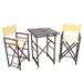 Bay Isle Home™ Gupton 3 Piece Bar Height Dining Set, Bamboo in Yellow | 42 H x 30 W x 30 D in | Outdoor Dining | Wayfair