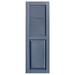 Alpha Shutters Cathedral Top Combination Shutters Pair Vinyl, Wood in Gray/Blue | 37 H x 12 W x 0.125 D in | Wayfair C112037033