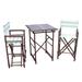 Bay Isle Home™ Gupton 3 Piece Bar Height Dining Set, Bamboo in Green/Brown | 42 H x 30 W x 30 D in | Outdoor Dining | Wayfair