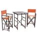 Bay Isle Home™ Gupton 3 Piece Bar Height Dining Set, Bamboo in Blue/Brown | 42 H x 30 W x 30 D in | Outdoor Dining | Wayfair BLMK7054 45198028