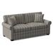 Braxton Culler Bedford 86" Rolled Arm Loveseat w/ Reversible Cushions Polyester/Other Performance Fabrics in Gray/Blue/Black | Wayfair
