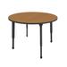 Marco Apex Series Circular Activity Table Laminate/Metal in White | 30 H x 36 W x 36 D in | Wayfair 38-2244-49-BLK