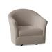 Barrel Chair - Braxton Culler Weston 34" Wide Swivel Barrel Chair Cotton/Fabric in Gray/White/Brown | 32 H x 34 W x 34 D in | Wayfair