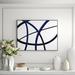 Casa Fine Arts Brush in Motion - Indigo I - Floater Frame Painting Print on Canvas Metal in Blue | 30 H x 40 W x 2 D in | Wayfair 34370-01