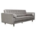 Diamond Sofa Juniper 85" Velvet Square Arm Sofa Velvet in Gray | 32 H x 85 W x 36 D in | Wayfair JUNIPERSOCG