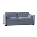 Duralee Yucca Valley Flared Arm Sofa Bed Metal/Cotton in Blue/Brown | 32 H x 75 W x 38 D in | Wayfair WPG10-52-75Q.DW16172-392