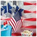 Creative Converting 3 Piece Cloth Flags Party Favors Wood in Blue/Brown/Red | Wayfair DTC04261BFVR