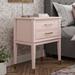 CosmoLiving by Cosmopolitan Westerleigh 1-Drawer Nightstand Wood in Pink | 28.1 H x 23.6 W x 15.5 D in | Wayfair 3619807COM