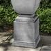 Campania International Shelbourne Pedestal Stone in Gray | 17 H x 16.5 W x 16.5 D in | Wayfair PD-228-GS