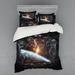 East Urban Home Outer Space Duvet Cover Set Microfiber in Black | Queen Duvet Cover + 3 Additional Pieces | Wayfair