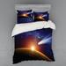 East Urban Home Outer Space Duvet Cover Set Microfiber in Blue/Navy | Queen Duvet Cover + 3 Additional Pieces | Wayfair