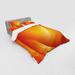 East Urban Home Dark Microfiber Modern & Contemporary Duvet Cover Set Microfiber in Orange/Yellow | Queen Duvet Cover + 3 Additional Pieces | Wayfair