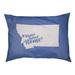 East Urban Home Sweet Missoula Indoor Dog Pillow Metal in Blue | 7 H x 50 W x 40 D in | Wayfair 26E1F3289FF0404EA9C212D31BC6F81D