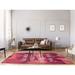 Pink 96 x 0.4 in Area Rug - East Urban Home Faux Gemstone Do What You Can Quote Poly Chenille Rug | 96 W x 0.4 D in | Wayfair