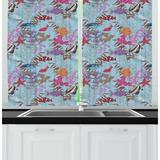 East Urban Home Underwater Fish Aquatic Animals Jellyfish Starfish Sea Creatures Pattern Kitchen Curtain Polyester | 39 H x 55 W x 2.5 D in | Wayfair