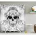 Ebern Designs Lora Day of The Dead Skull w/ Oriental Paisley Decor Festive Celebration Print Single Shower Curtain | 69 H x 105 W in | Wayfair