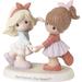 Precious Moments Two Friends One Heart Figurine Porcelain/Ceramic in Pink | 5.91 H x 3.75 W x 5.51 D in | Wayfair 192001