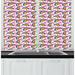 East Urban Home Pride Day Pixelated Grunge Vibrant LGBT Rainbow Illustration Colorful Kitchen Curtain Polyester | 39 H x 55 W x 2.5 D in | Wayfair