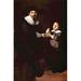 Buyenlarge 'Portrait of Jan & His Son Pellicorne' by Rembrandt Van Rijn Painting Print | 42 H x 28 W x 1.5 D in | Wayfair 0-587-26464-0C2842