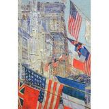 Buyenlarge 'Day of Allied Victory 1917' by Frederick Childe Hassam Painting Print in Blue/Orange | 30 H x 20 W in | Wayfair 0-587-26034-3C2030