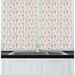 East Urban Home Flamingo Exotic Birds on Tropical Motifs Jungle Paradise Hipster Love Romance Kitchen Curtain | 39 H x 55 W x 2.5 D in | Wayfair