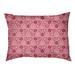 East Urban Home Festive Circles & Waves Pattern Outdoor Designer Pillow Metal in Red/Pink | 7 H x 50 W x 40 D in | Wayfair