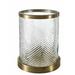 Eichholtz Paloma Round Glass Brass Hurricane Brass/Glass in Yellow | 11 H x 9 W x 9 D in | Wayfair 110441