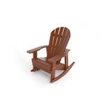 Frog Furnishings Calvin Charleston Adirondack Rocking Chair Plastic/Resin in Brown | 40.25 H x 31 W x 36 D in | Wayfair PB ADCHABRO