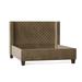 My Chic Nest Bren Standard Bed Upholstered/Velvet/Polyester/Faux leather/Cotton/Linen in Brown | 60 H x 78 W x 90 D in | Wayfair 552-102-1140-CK