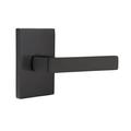 Emtek Dumont Privacy (Bed & Bath) Door Lever w/ Rosette in Black | 4 H x 6 W in | Wayfair 5212DTUS19RH