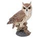 Hi-Line Gift Ltd. Long Eared Owl on Stump Statue in Brown | 17.52 H x 8.07 W x 13.39 D in | Wayfair 87717-E