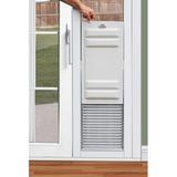 High Tech Pet Metal Sliding Glass Door Insert Pet Door for Dog & Cat in White | 96 H x 13.72 W x 1 D in | Wayfair AF1-STE-M