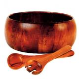 Gibson Laroda 3 Piece Salad Bowl Set Wood in Brown | 10 W x 10 D in | Wayfair 95086511M