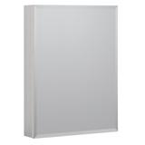 Hazelwood Home Recessed or Surface Mount Frameless Medicine Cabinet w/ 3 Adjustable Shelves, Glass in Gray | 30 H x 23 W x 4.63 D in | Wayfair