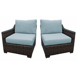 Kathy Ireland Homes & Gardens River Brook Left Arm Outdoor Sofa And Right Arm Outdoor Sofa All - Weather Wicker/Wicker/Rattan | 29.5 H x 64 W x 35.4 D in | Wayfair