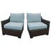 Kathy Ireland Homes & Gardens River Brook Left Arm Outdoor Sofa And Right Arm Outdoor Sofa All - Weather Wicker/Wicker/Rattan | 29.5 H x 64 W x 35.4 D in | Wayfair