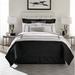 Home Treasures Linens Links 3 Piece Duvet Cover Set 100% Eygptian Cotton/Percale in Black | Queen Duvet Cover + 2 Shams | Wayfair WF-LNK1QDVSET-BL