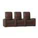 Latitude Run® Blaze XL900 Home Theater Sofa (Row of 3) in Brown | 44 H x 96 W x 40 D in | Wayfair LDER5906 45373031