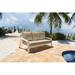 Panama Jack Outdoor Mykonos Patio Sofa w/ Cushions Metal/Rust - Resistant Metal in White | 31.5 H x 74 W x 35 D in | Wayfair PJO-2401-WHT-S/SU-755