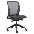 Lorell Mid-Back Chair w/ Mesh Seat & Back Upholstered/Mesh in Black | 45 H x 26.5 W x 25.3 D in | Wayfair 83106