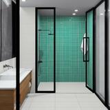 PIXL Torch Song 1" W x 1" L Glass Tile Mosaic Sheet Glass in Green | 0.875 H x 0.875 W x 0.25 D in | Wayfair G005/WF.10101